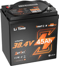 LiTime 36V 45Ah GC2 Bluetooth Lithium Golf Cart Battery, Replace T-105/T-125/T-145/T-605