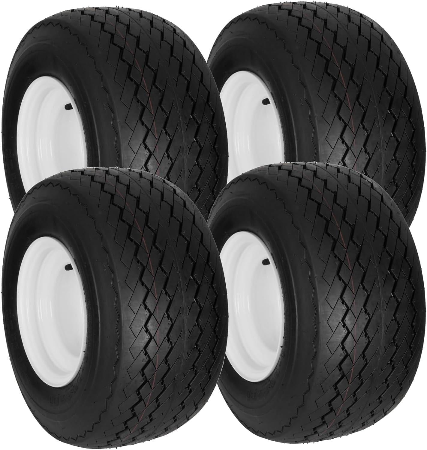 RVpunk 18X8.50-8 Golf Cart Tire and Wheel Assemly 4 Lug 4 Center 18 x 8.5 x 8 18-850-8 Golf Cart Tires On Rims Set 2