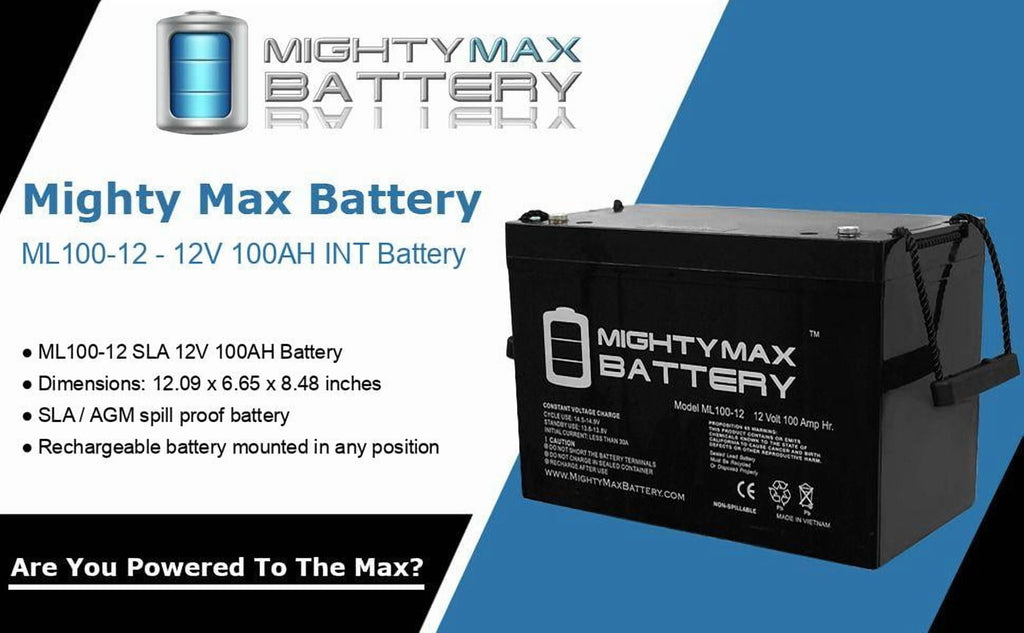 12V 100Ah SLA Battery For Kaddy E-Caddy Golf Cart